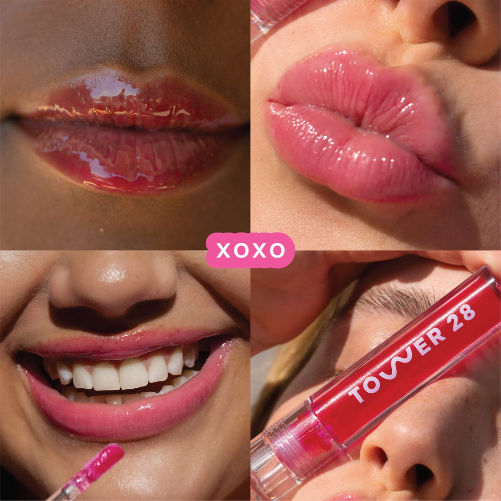 Tower 28 ShineOn Lip Jelly nude pink provides natural glow while conditioning lips.
