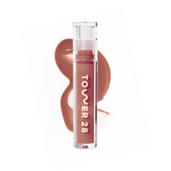 Tower 28 ShineOn Lip Jelly Rosy Brown jar with milky gloss shine