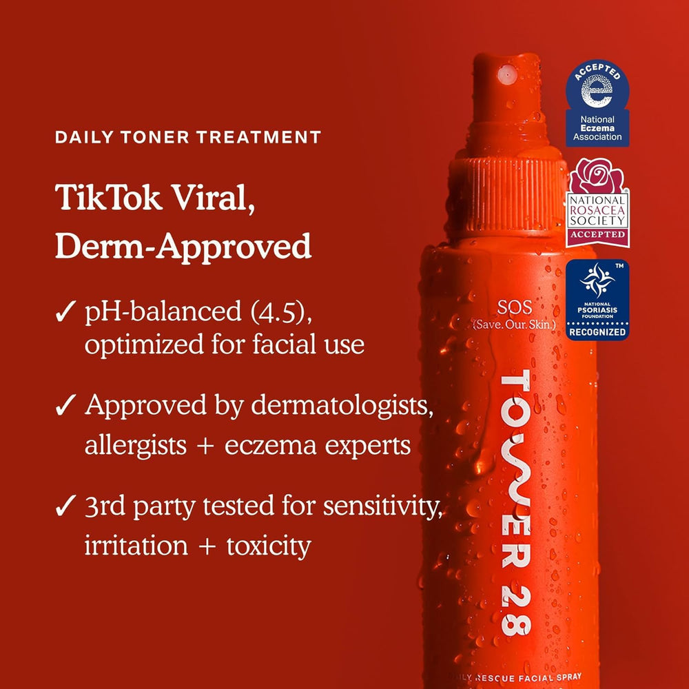 Tower 28 SOS Daily Rescue travel-size spray for on-the-go care