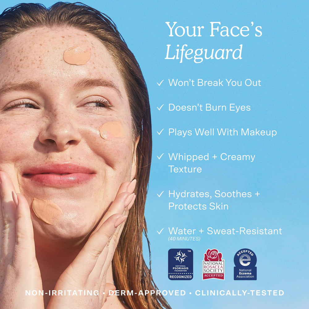 Tower 28 SOS FaceGuard SPF 30 label indicating broad spectrum protection.