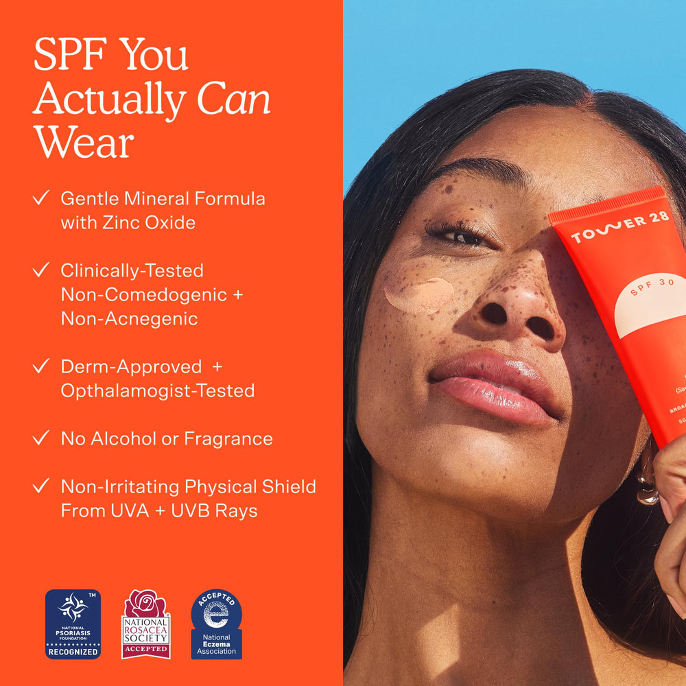Tower 28 SOS FaceGuard sweat-proof application for active days.