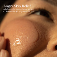 Tower 28 SOS Rescue Serum applied on hand demonstrates gentle, quick-absorb hydration.