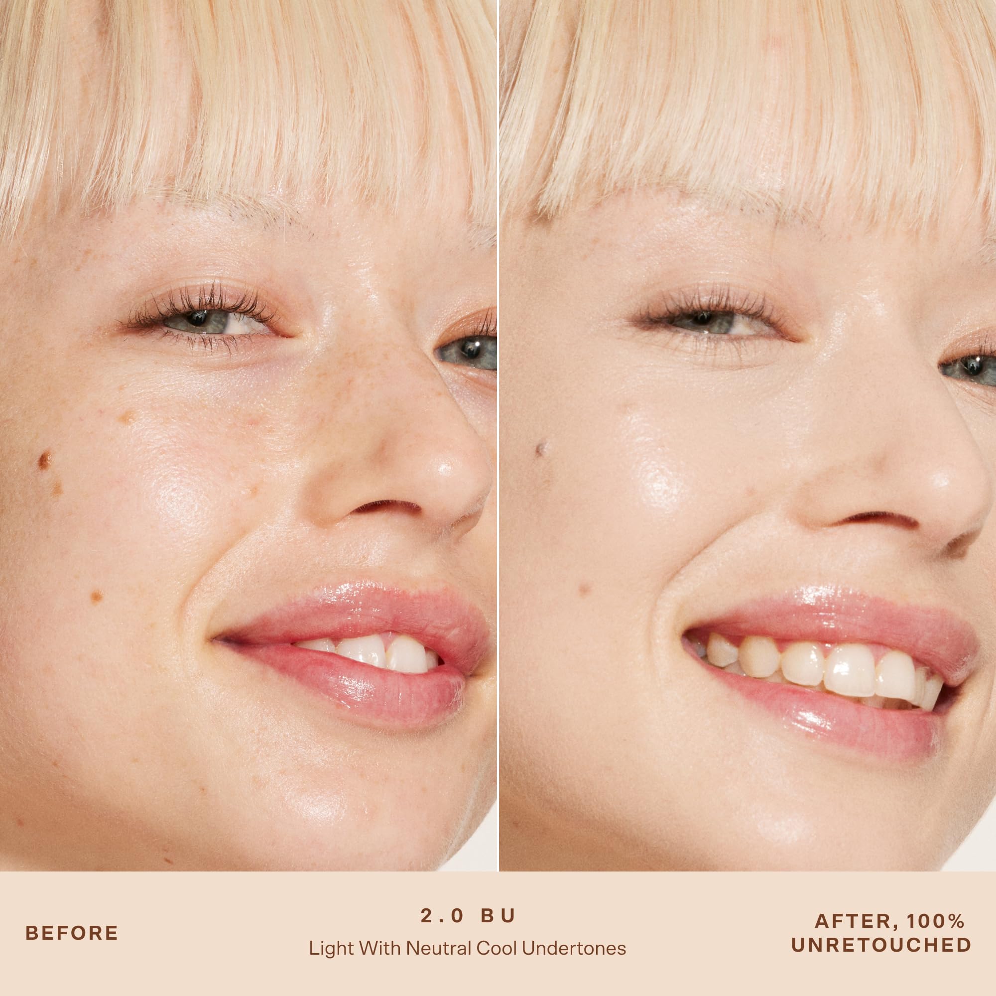 Tower 28 Swipe Serum Concealer swirled on skin demonstrates medium-to-full coverage without cakiness.