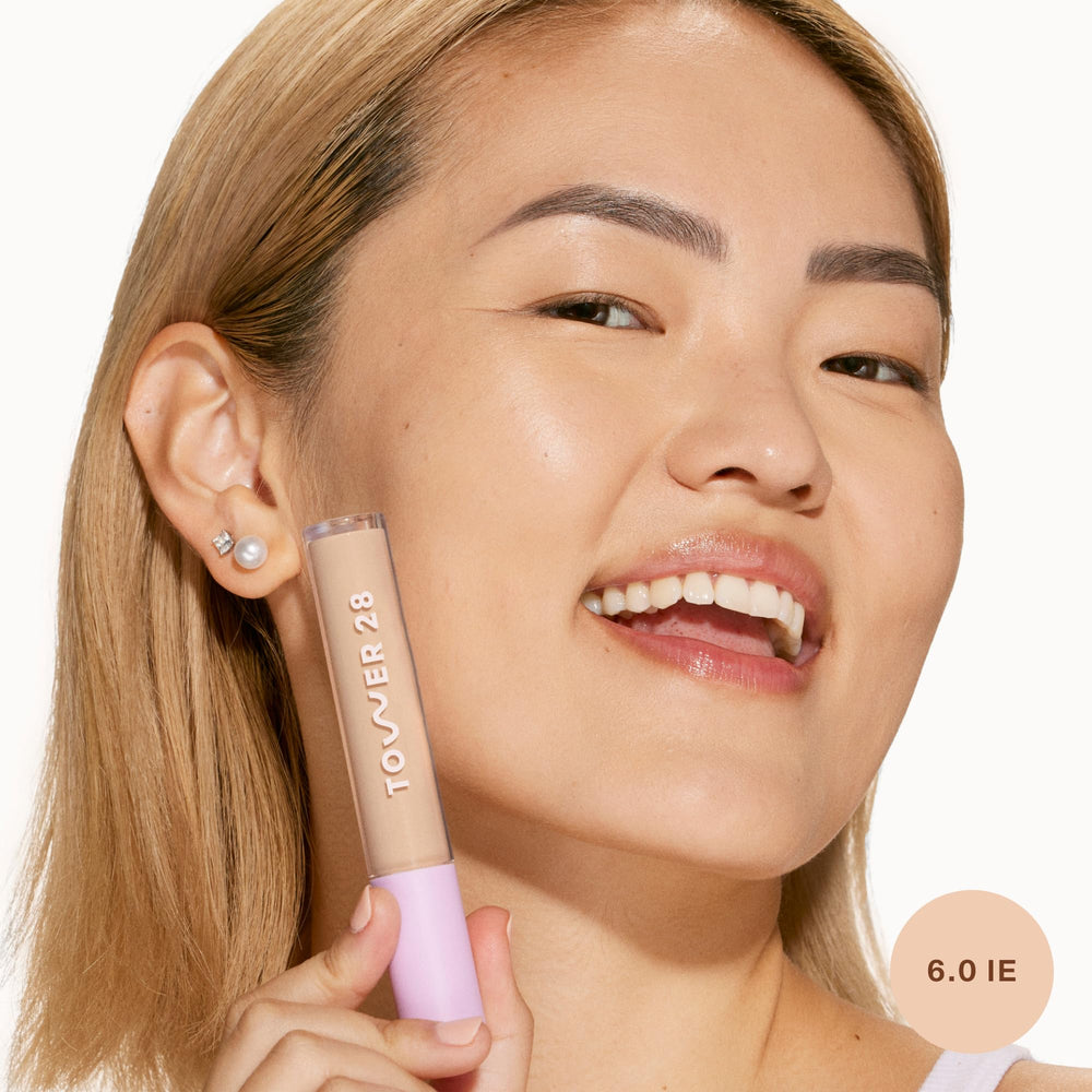 Tower 28 Swipe Serum Concealer outer packaging highlighting clean, skin-friendly branding.
