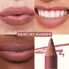 Tower 28 OneLiner creamy glide shows hydrating, comfortable lip definition.