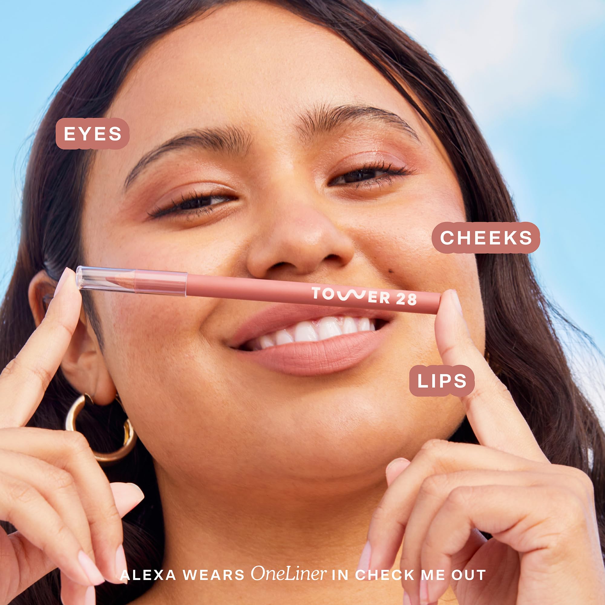 Tower 28 OneLiner precise-outline demonstrates clean lip lines with smooth, tug-free glide