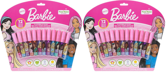 Townley Girl Barbie lip gloss cherry flavor close-up for kids party favors.