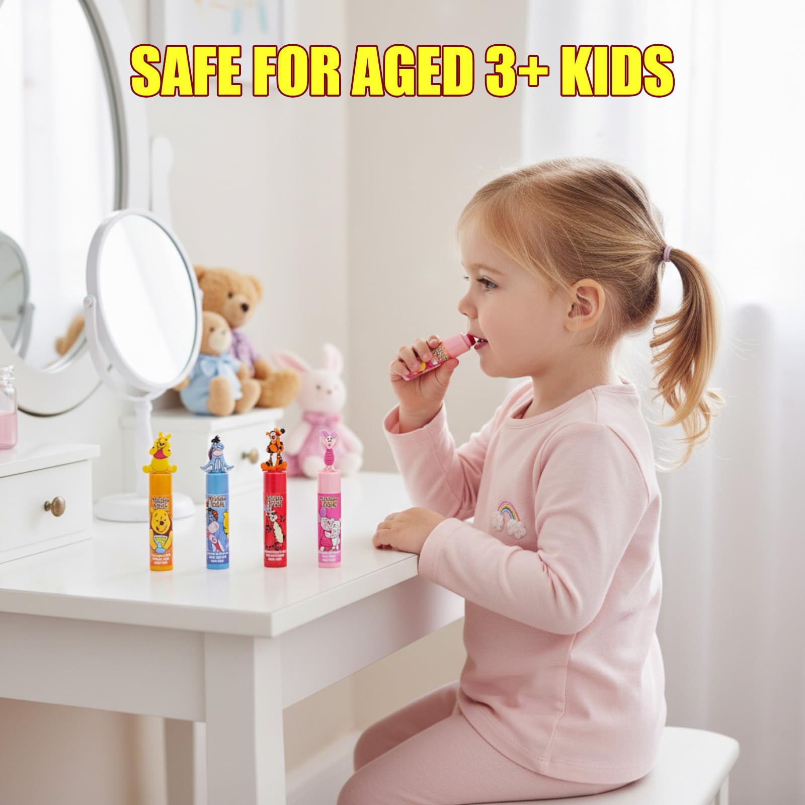 Townley Girl blueberry-flavor lip balm with 3D topper for lasting moisture