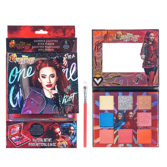 Townley Girl Descendants Rise of Red palette with eight shimmering shades for playful looks.