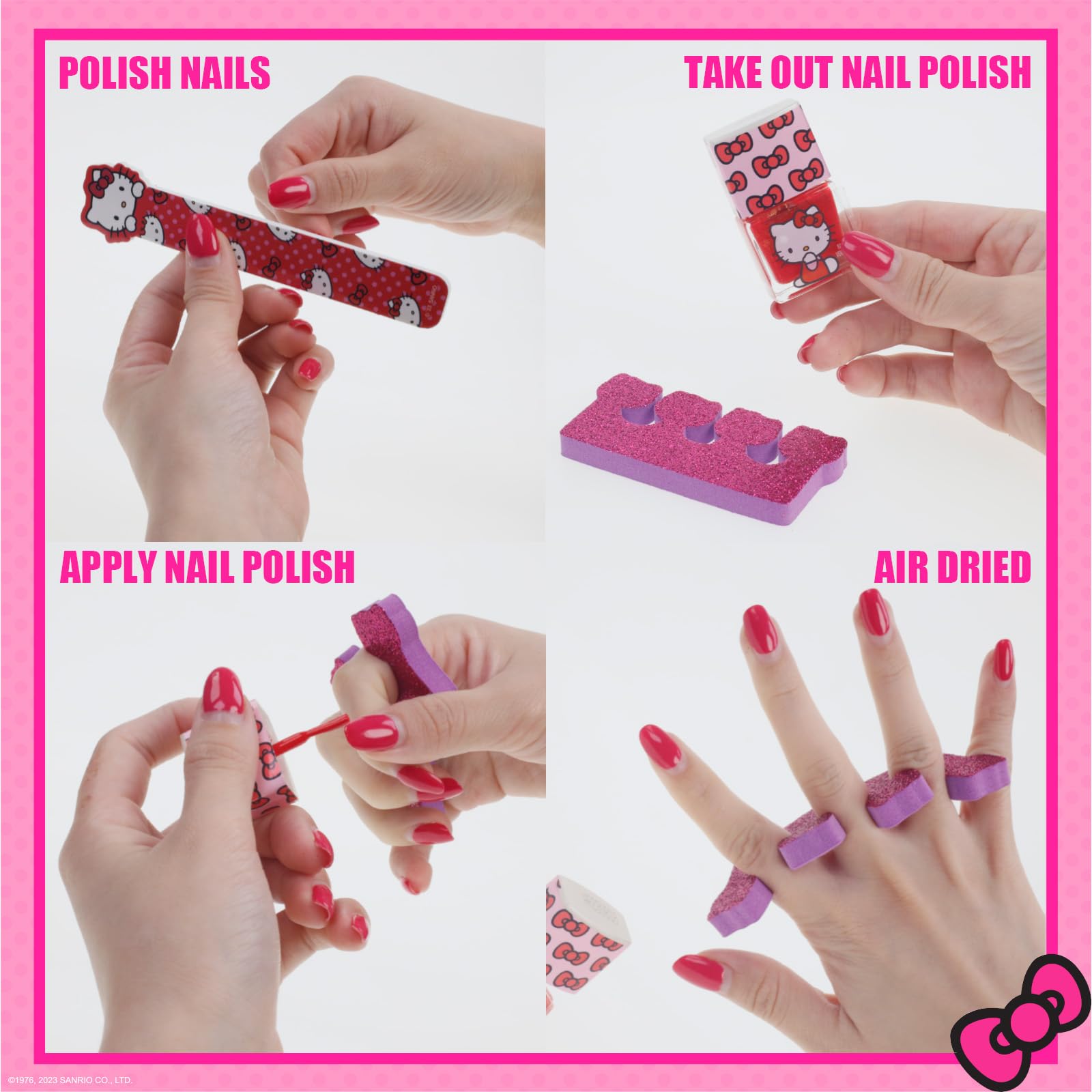 Townley Girl Hello Kitty nail polishes in bright colors for quick fun manis