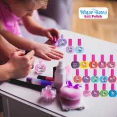 Townley Girl Hello Kitty purple glitter polish creates bold, playful accents.