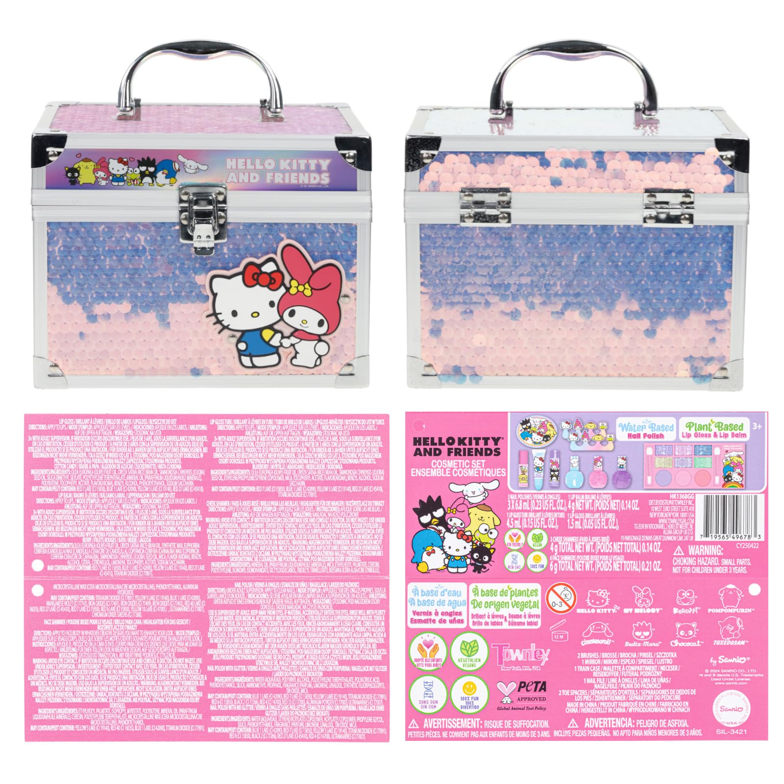 Townley Girl nail file included for easy grooming.