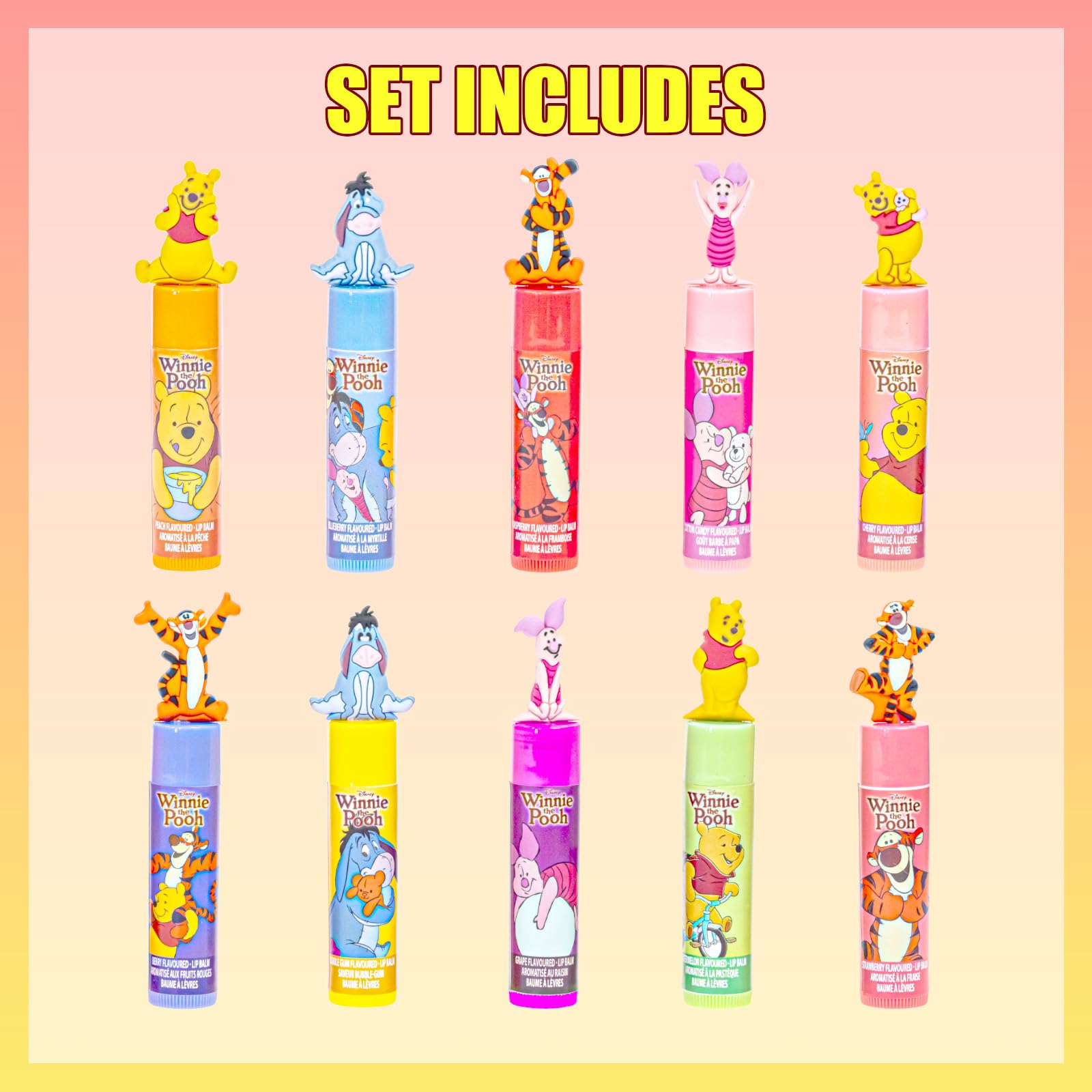 Townley Girl Tigger lip balm with 3D topper for playful moisture