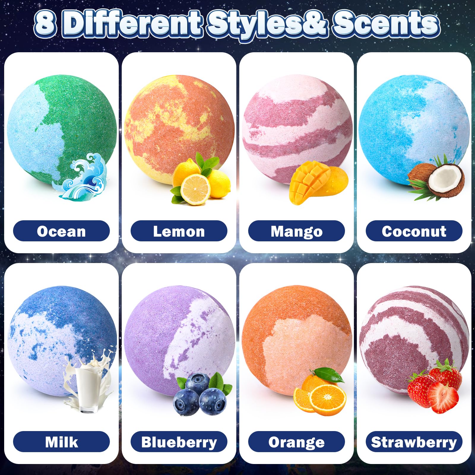 Toylink eight scented baths offer gentle, kid-friendly fragrances.