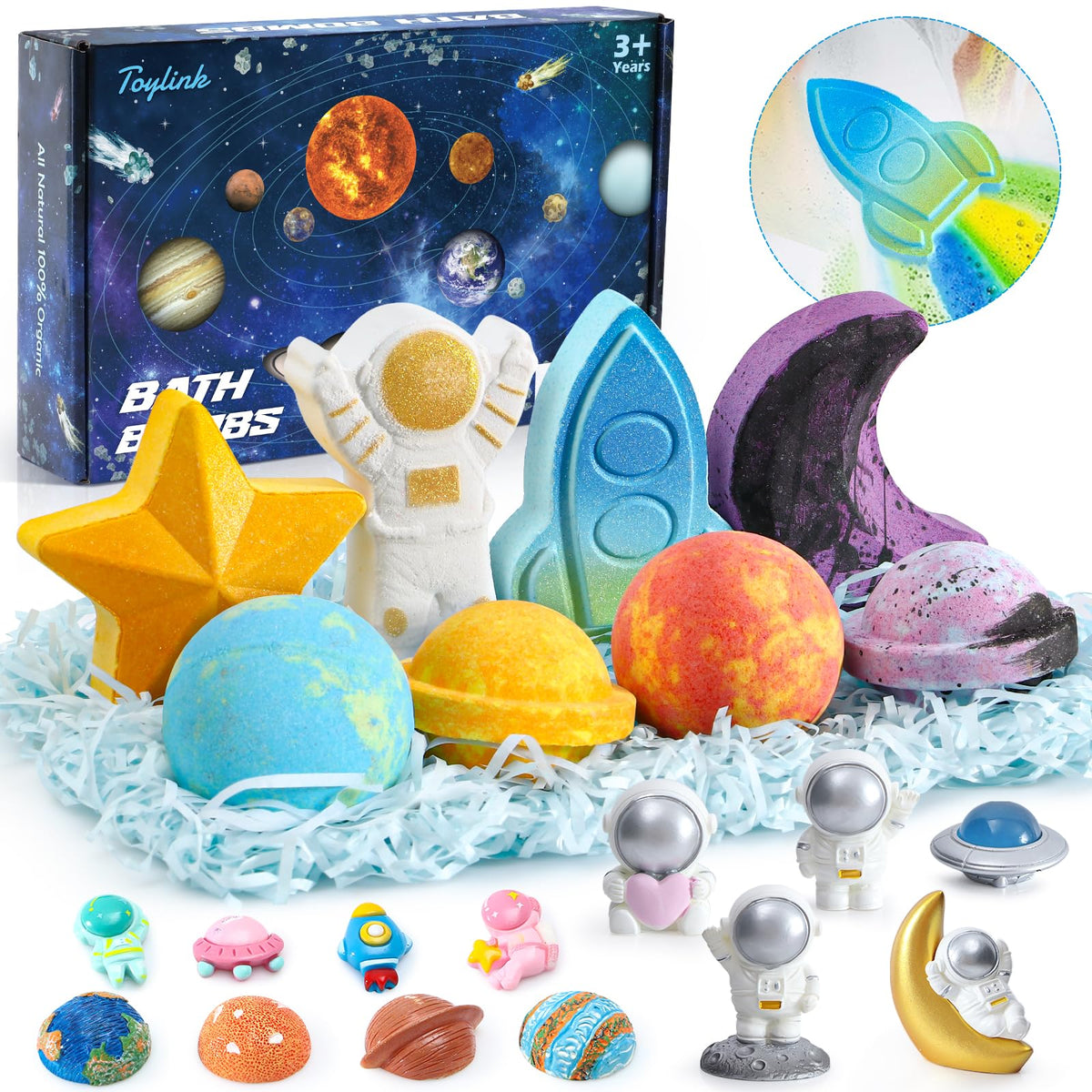 Toylink Space Bath Bomb with inside toy sparks imaginative play