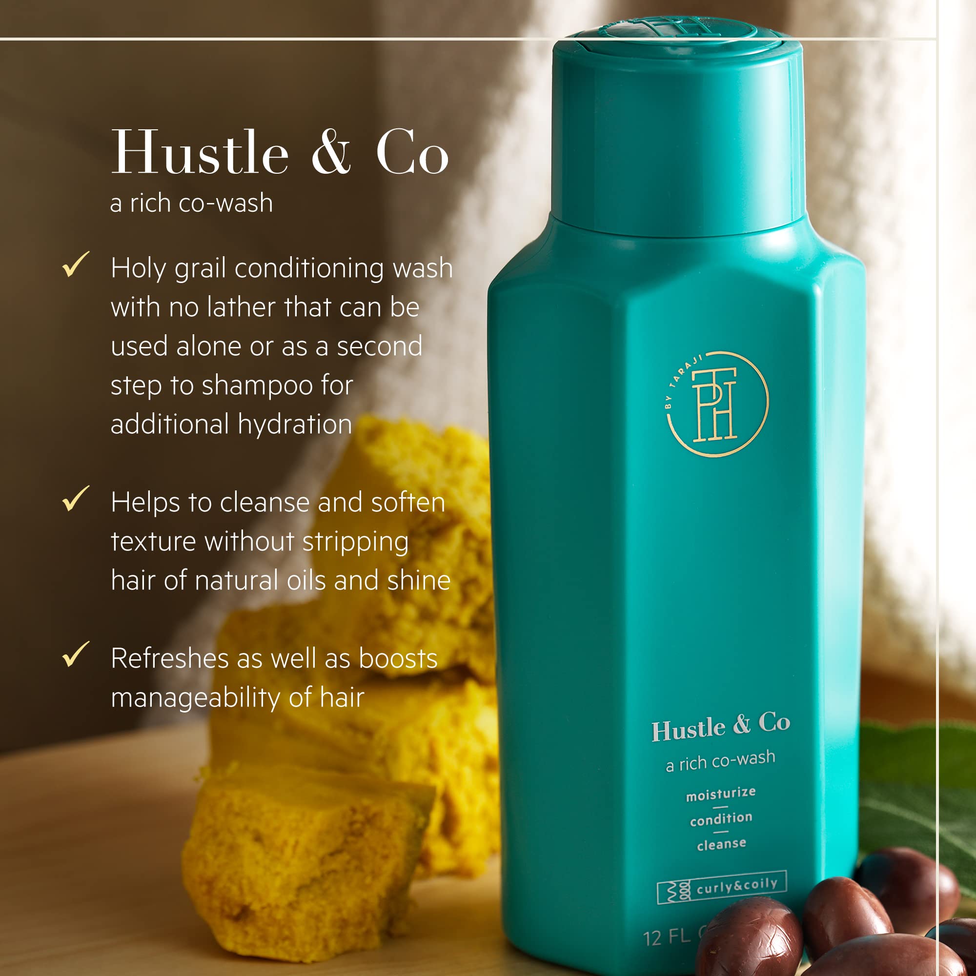 TPH by Taraji Hustle & Co Hydrating Co-Wash nourishes color-treated hair