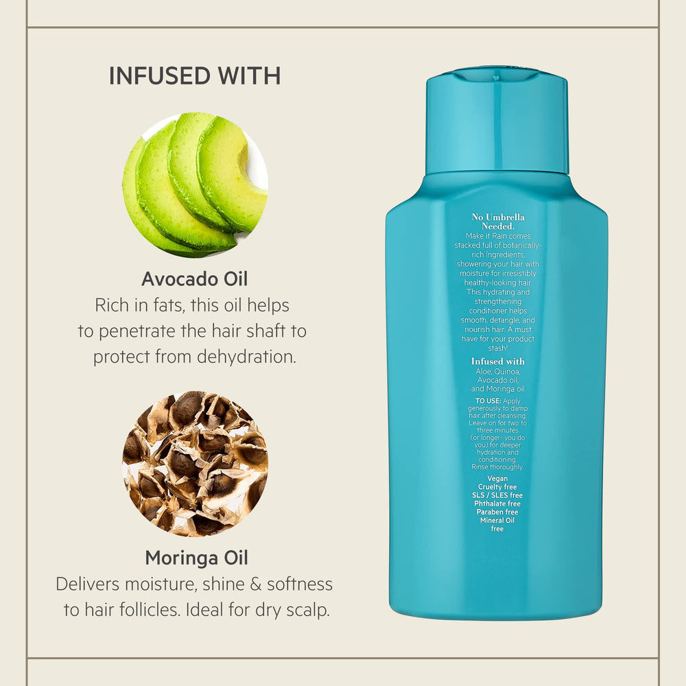 Pour of TPH by Taraji Make It Rain conditioner for even distribution and hydration