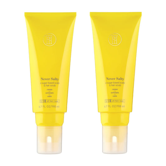 TPH by Taraji Never Salty Sugar Scalp Scrub jar close-up, exfoliating the scalp for a refreshed feel.
