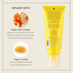 TPH by Taraji Never Salty Sugar Scalp Scrub texture close-up showing gentle buildup removal.