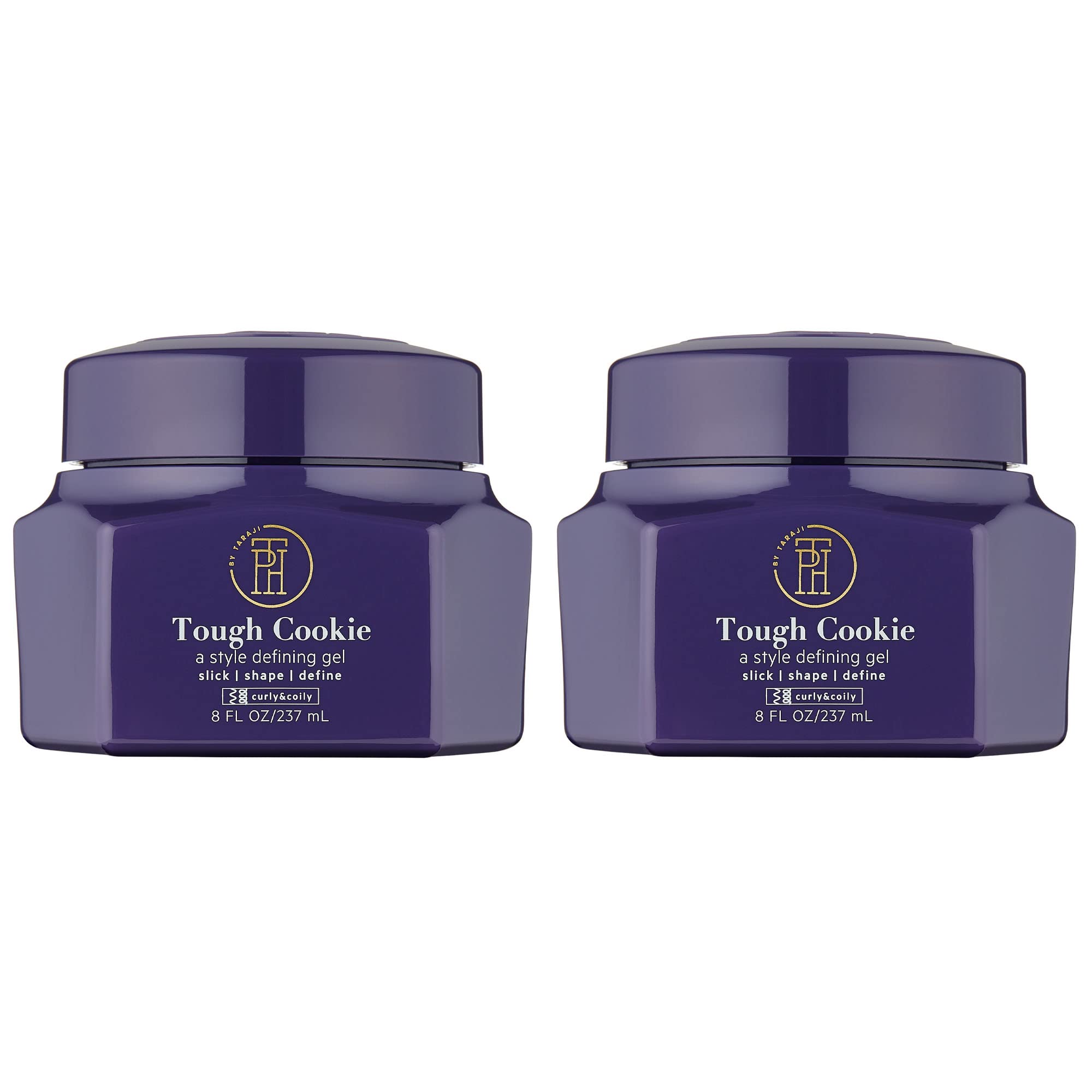 TPH by Taraji Tough Cookie Super Hold Gel bottle front showing long lasting hold for defined styles