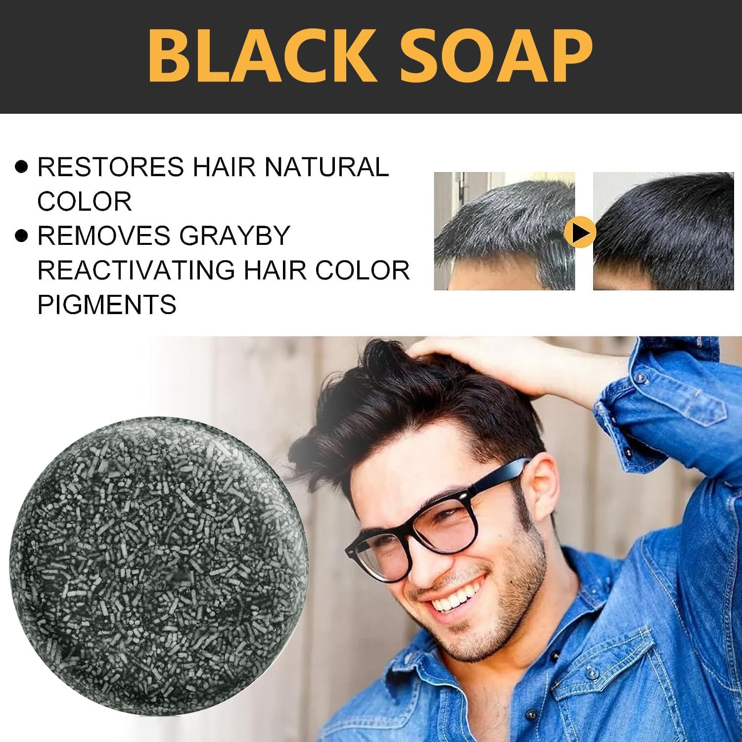 TPTAL Gray Hair Reverse Bar before-after style hints at gradual color improvement.