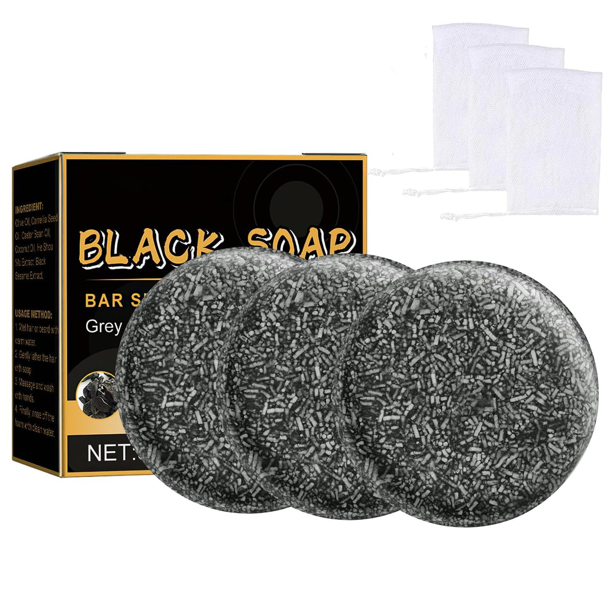 TPTAL Gray Hair Reverse Bar packaging highlights natural ingredients for daily scalp care.
