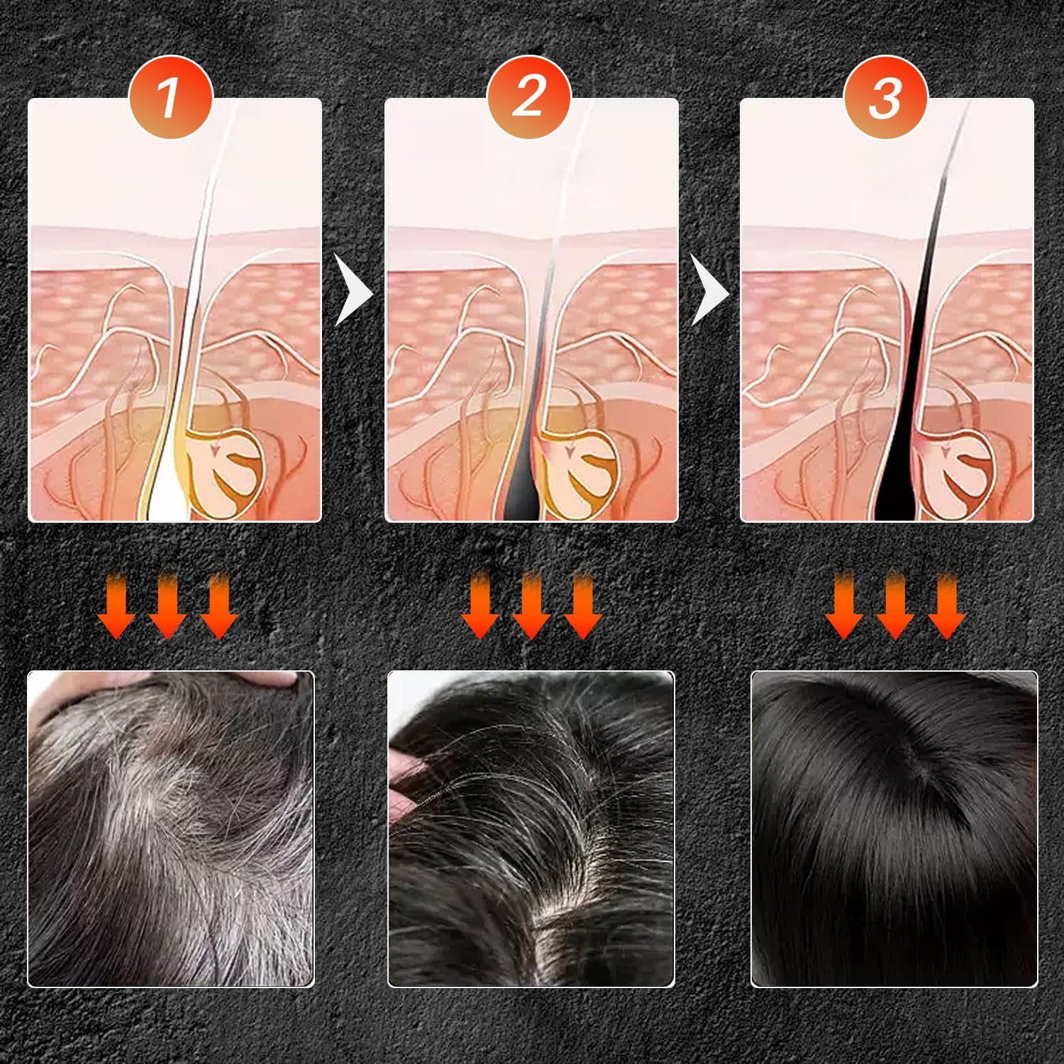 TPTAL Gray Hair Reverse Bar scalp care application supports impurities and oil balance.