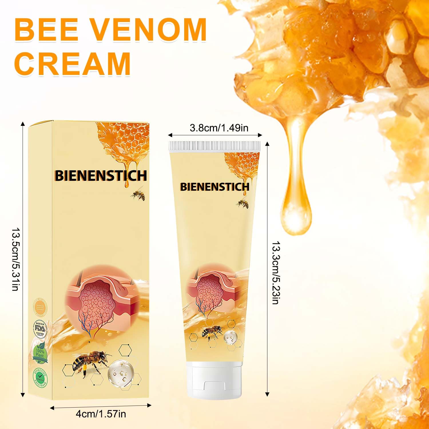 Traboto Bee Venom Cream applied on the waist for comfortable daily use and improved texture