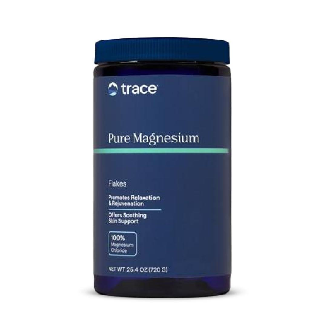 Trace Minerals Magnesium Flakes in a bath for a soothing soak and mineral absorption.