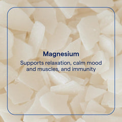 Trace Minerals Magnesium Flakes promote softer, nourished skin after a gentle soak.
