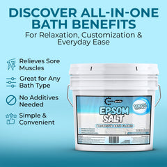 Trade Grade Epsom Salt multi-use crystals for DIY beauty or gardening.