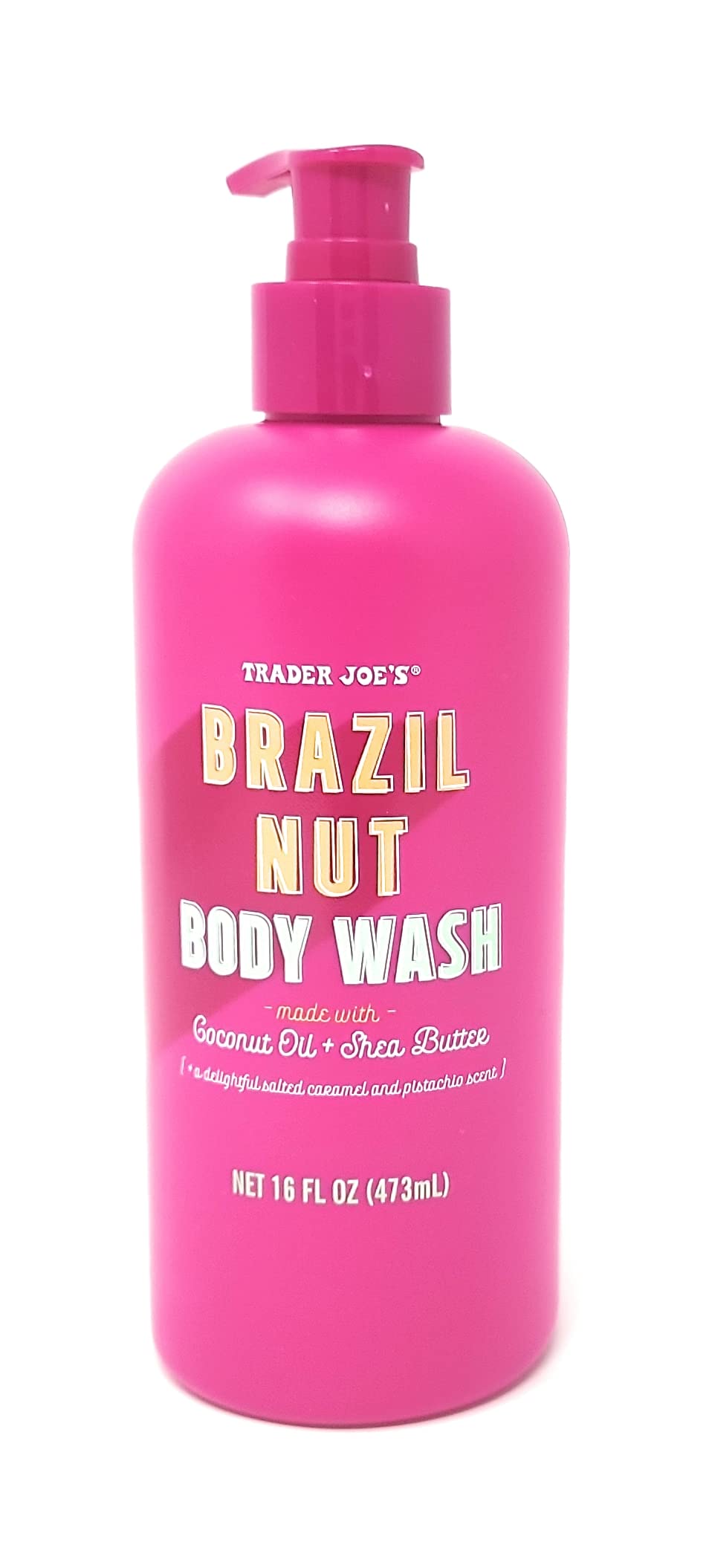 Trader Joe's Brazil Nut Body Wash bottle with creamy lather for daily cleansing.
