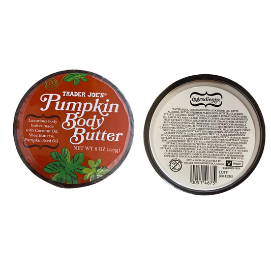 Trader Joe's Pumpkin Body Butter 2-pack nourishes and smooths dry skin.