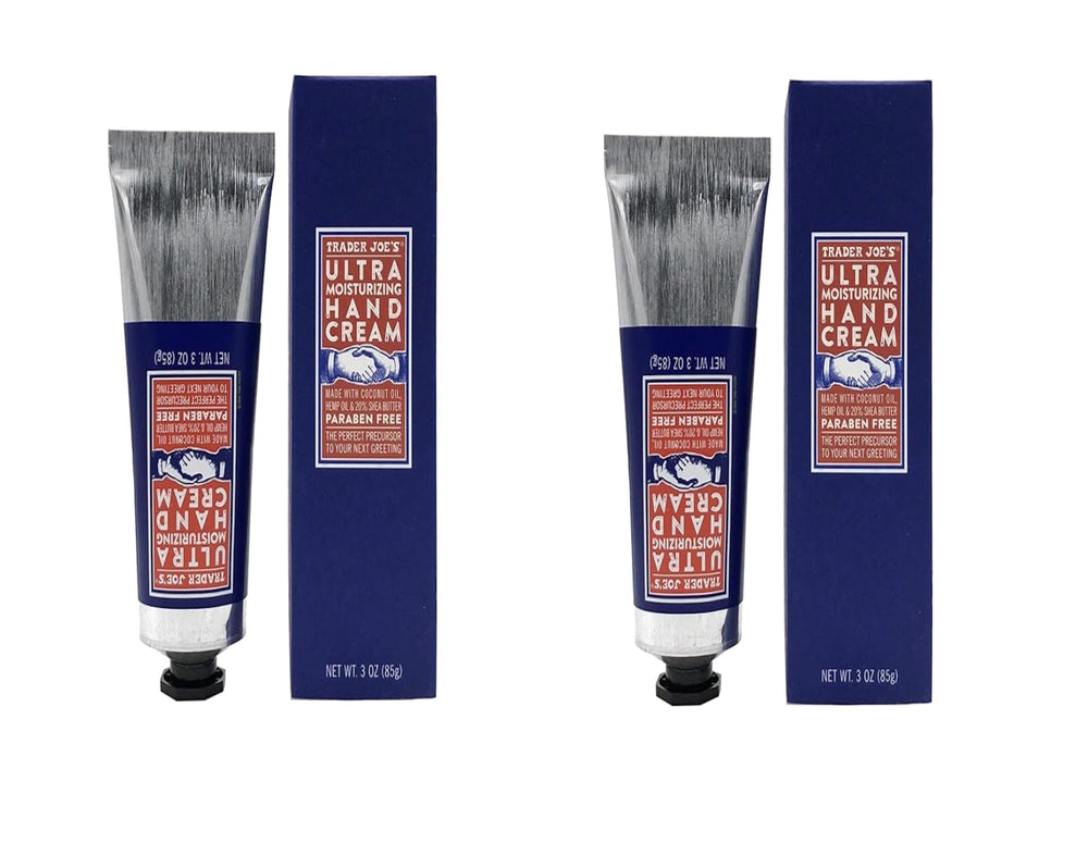 Trader Joe's Ultra Moisturizing Hand Cream front label shows 20% shea butter for deep hydration