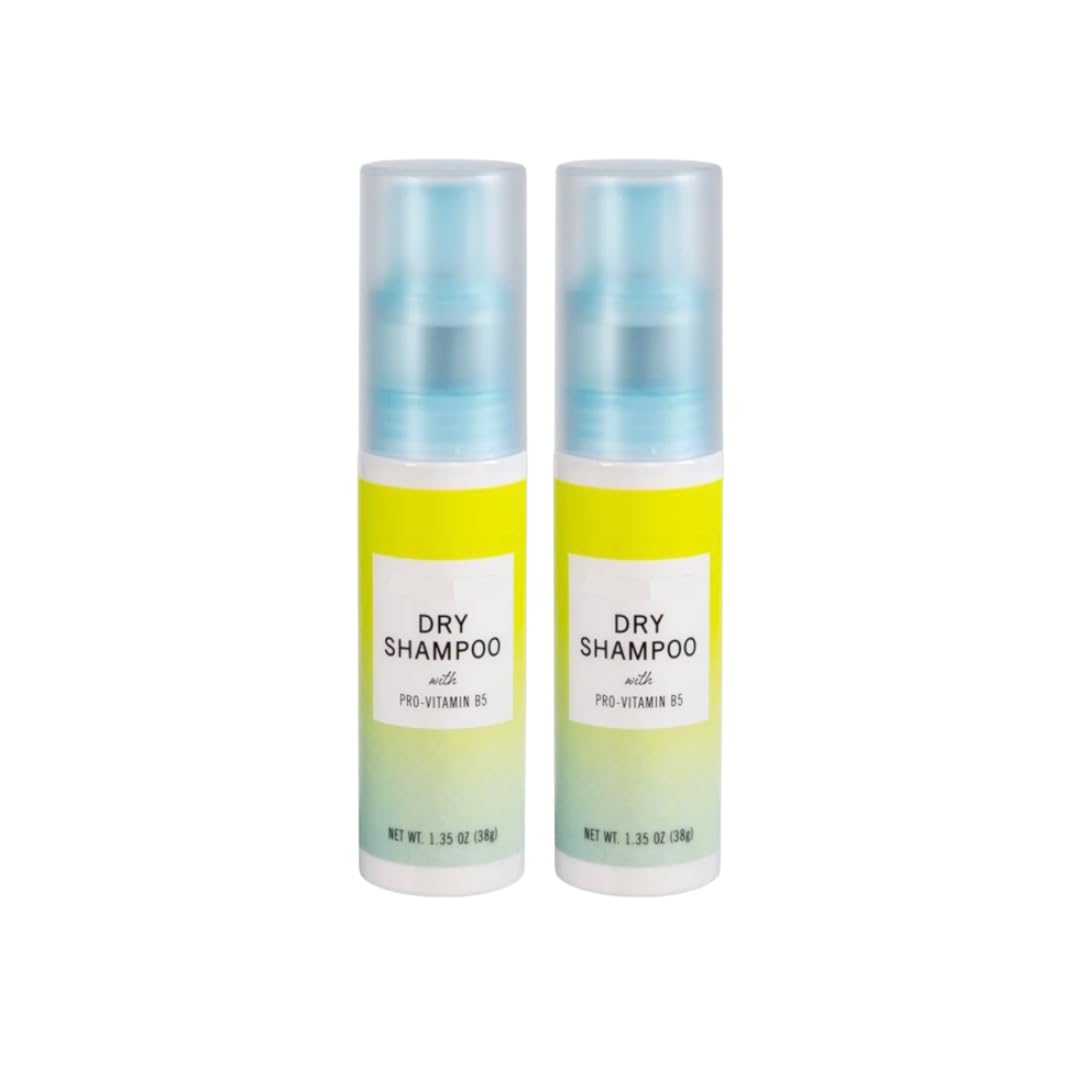 Trader Js Dry Shampoo bottle non-aerosol for quick oil absorption between washes.