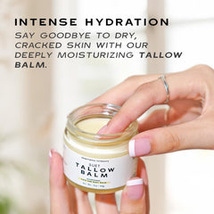 TRADITIONAL NUTRIENTS Tallow Balm easy body application for hands and feet.