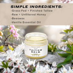 TRADITIONAL NUTRIENTS Tallow Balm grass-fed-suet-tallow rich in vitamins.