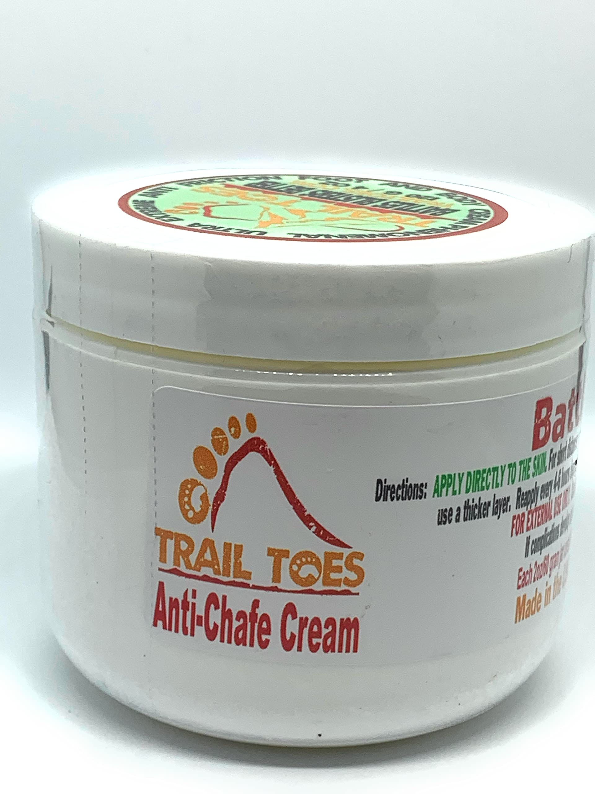 Trail Toes packaging highlighting paraben-free formula.