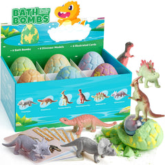TranquilBliss dino egg bath bomb box, ideal gift for kids.