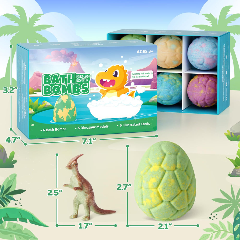 TranquilBliss dino egg toy reveal inside bath bomb.