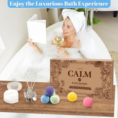 TranquilBliss individually wrapped bath bombs stay fresh between uses.