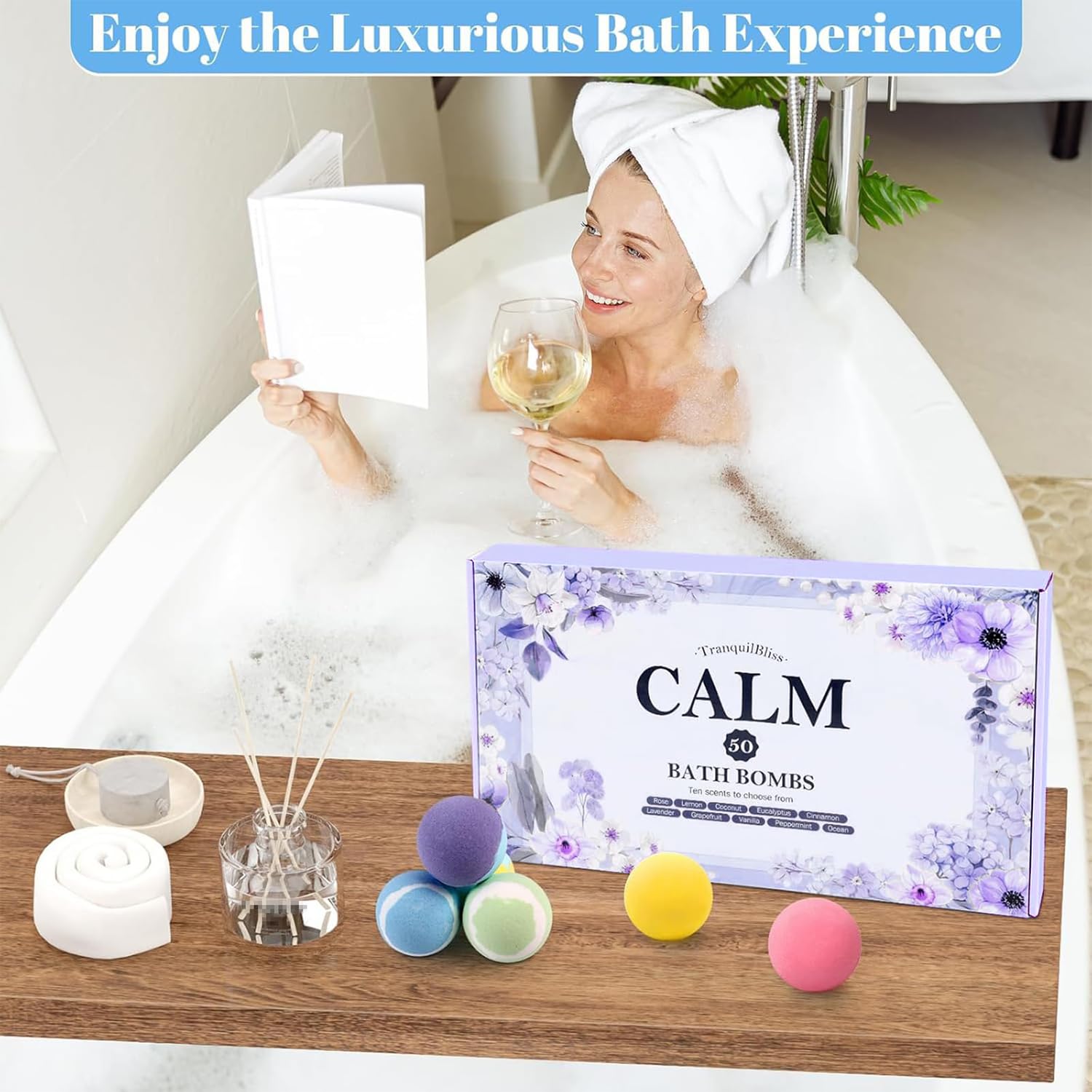 TranquilBliss skin-softening bath after use with natural oils