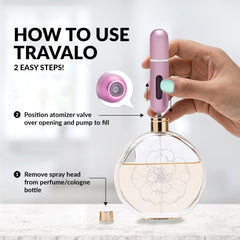 Travalo LUX compact sprayer for purses, gym bags, and travel.