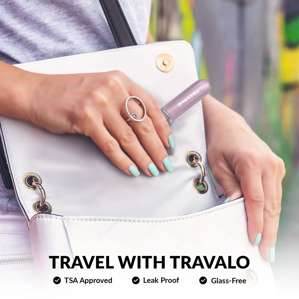 Travalo LUX replaceable vial enables easy scent switching.