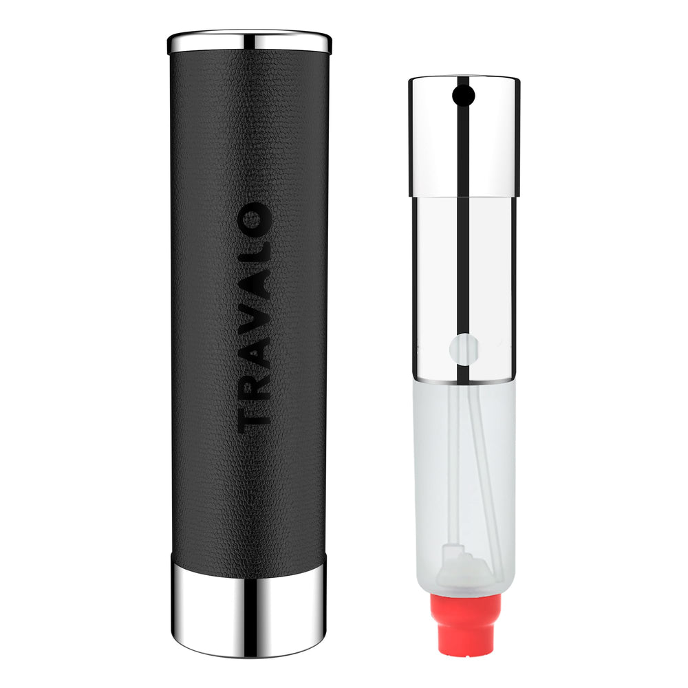 Travalo Walzer leak-proof travel bottle secured for carry-on use