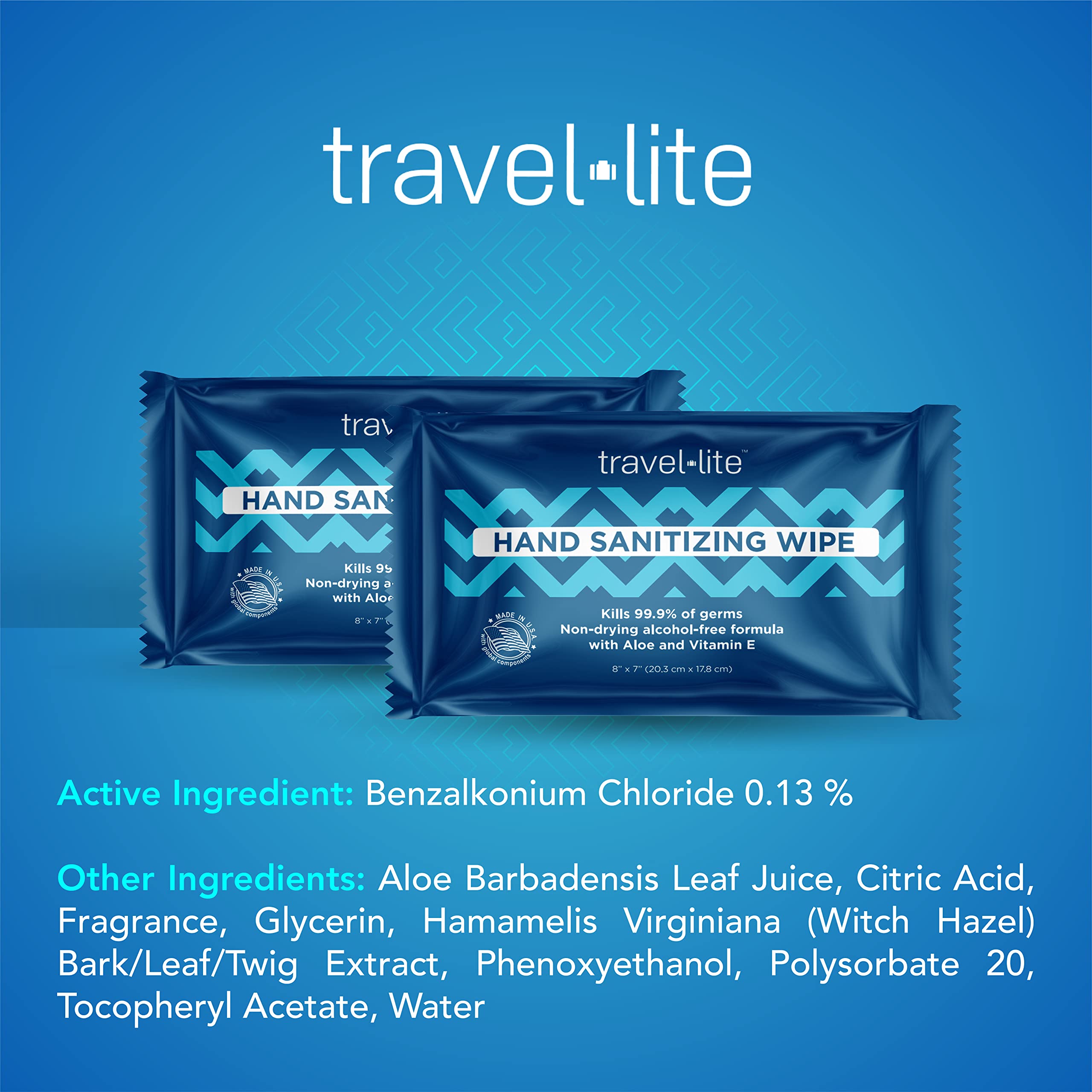 Travel Lite gentle cleansing for all ages without harsh alcohol.
