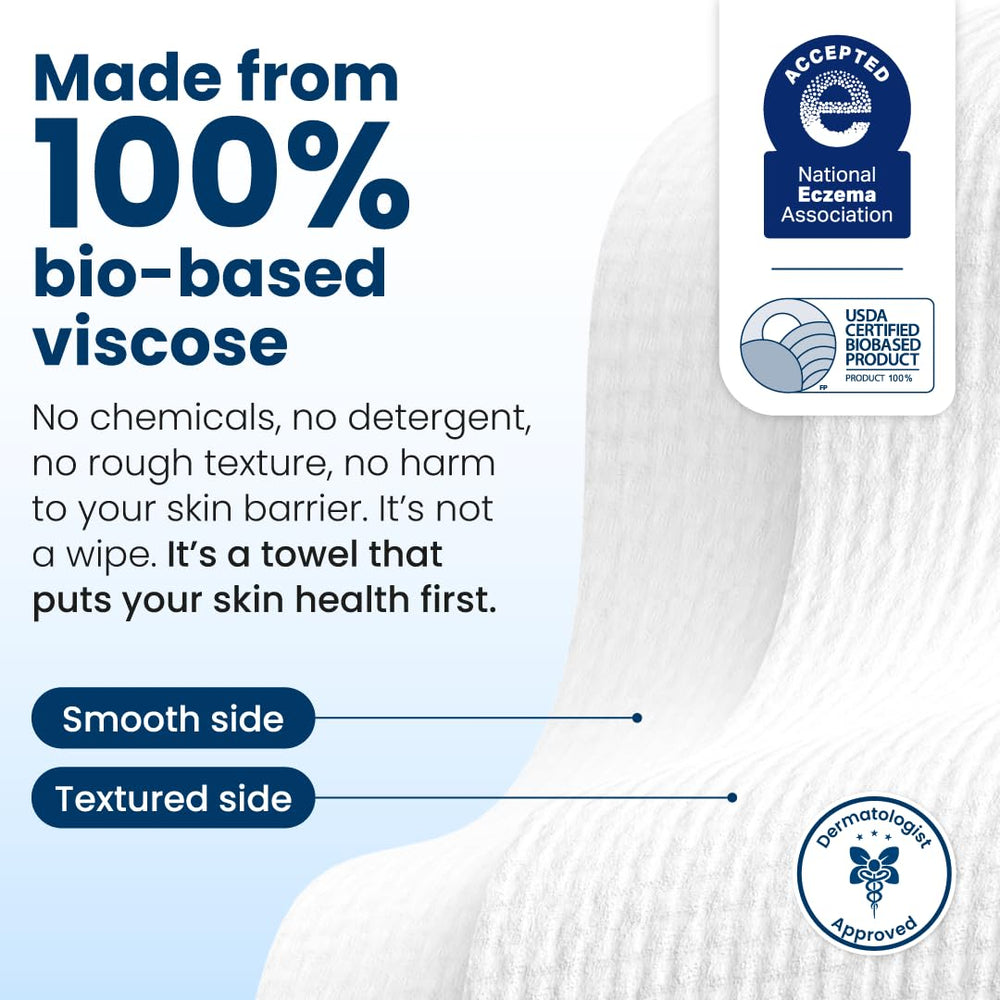 Travel-ready setup with Clean Skin Club towels.