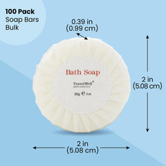 Travelwell bulk pack of hotel soaps for efficient hospitality stocking.