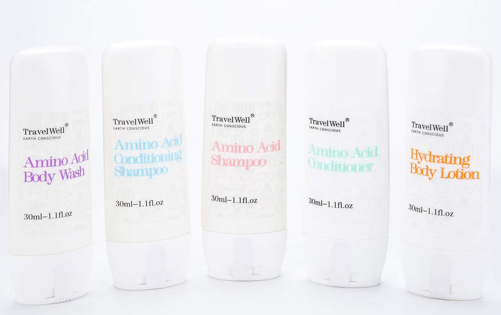 Travel Well hotel amenities kit exudes a premium guest experience in vacation rentals