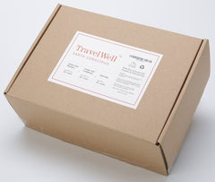 Travel Well mini soap bar, paraben-free, offers a soft cleanse for sensitive skin